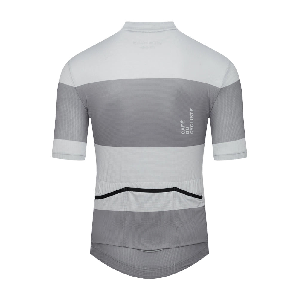 CAFE DU CYCLISTE Angeline Ultralight Cycling Jersey - Grey/White-Jerseys-