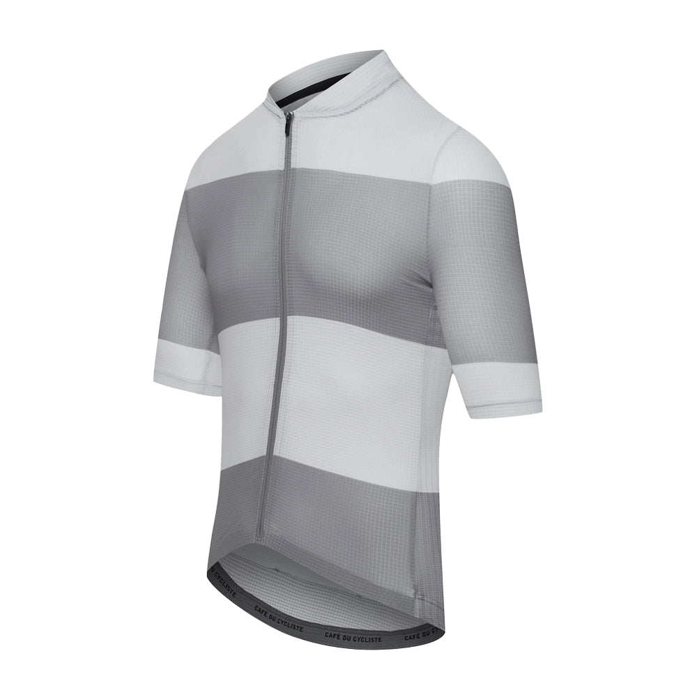 CAFE DU CYCLISTE Angeline Ultralight Cycling Jersey - Grey/White-Jerseys-