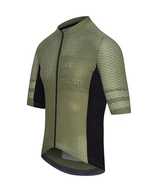 CAFE DU CYCLISTE Christelle Ultralight Cycling Jersey - Olive-Jerseys-