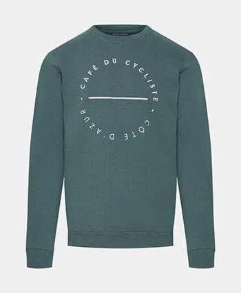 CAFE DU CYCLISTE Clementine Sweatshirt - Emerald Green-Sweatshirts-