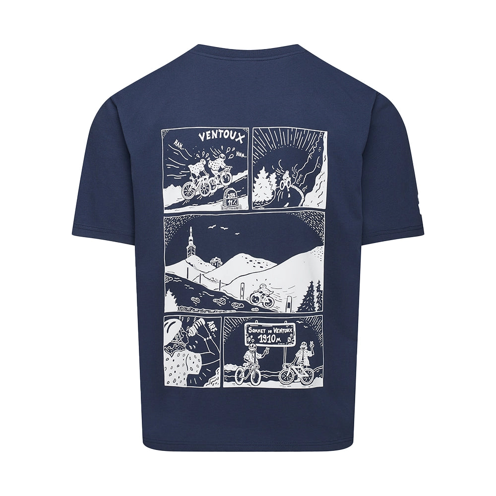 CAFE DU CYCLISTE Col Ventoux T-shirt - Navy-Jerseys-