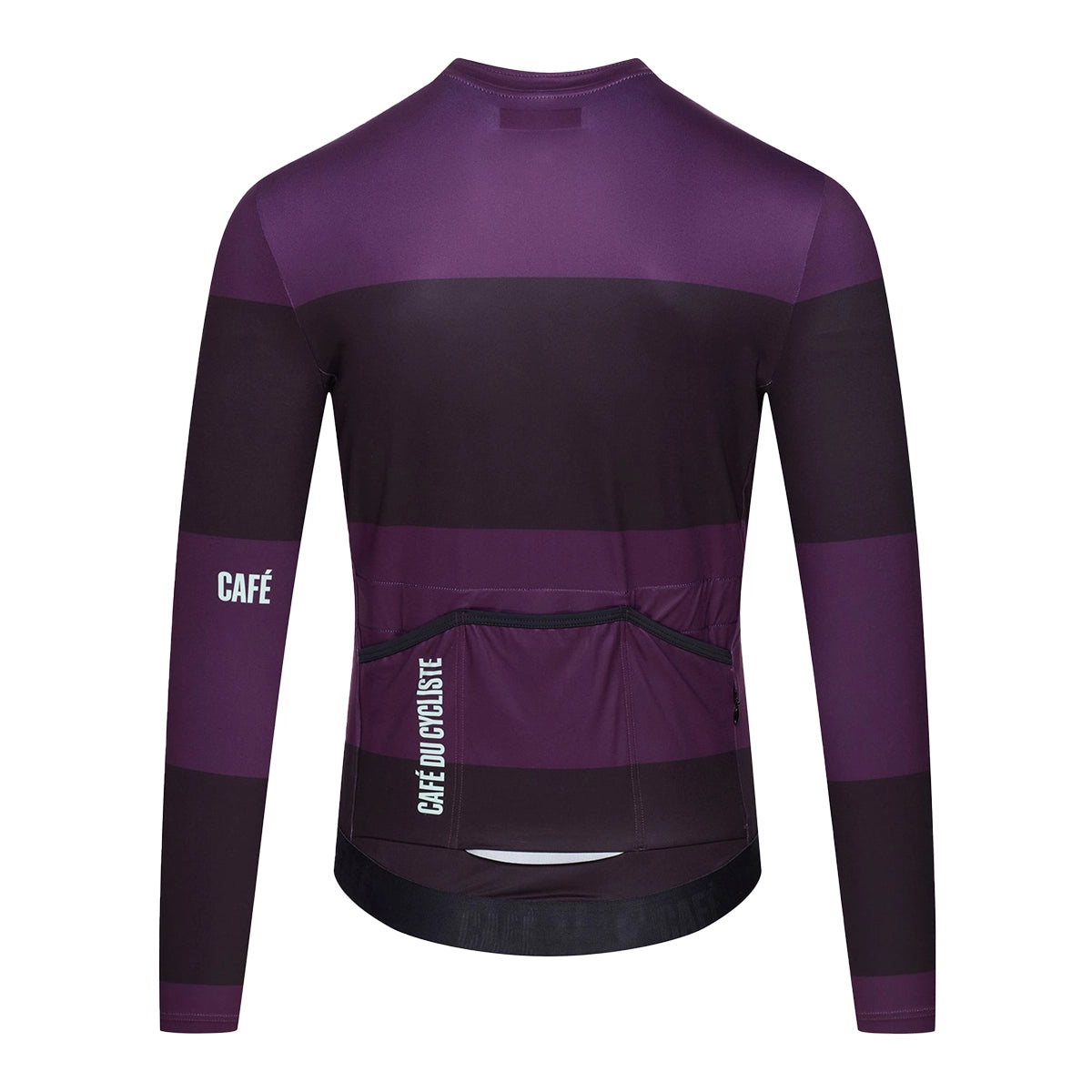 CAFE DU CYCLISTE Constance Midweight Long Sleeve Jersey - Black/Quetsche