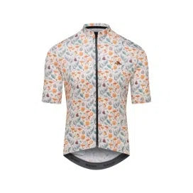 CAFE DU CYCLISTE Fleurette V2 Jersey - Chanterelle Chalk-Jerseys-50313545