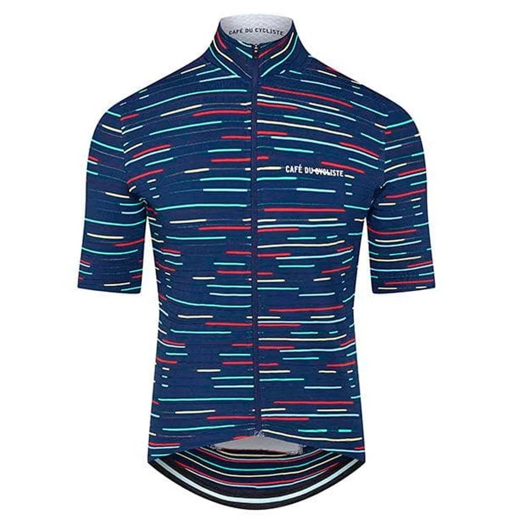 CAFE DU CYCLISTE Francine Jersey - Neon Navy-Jerseys-