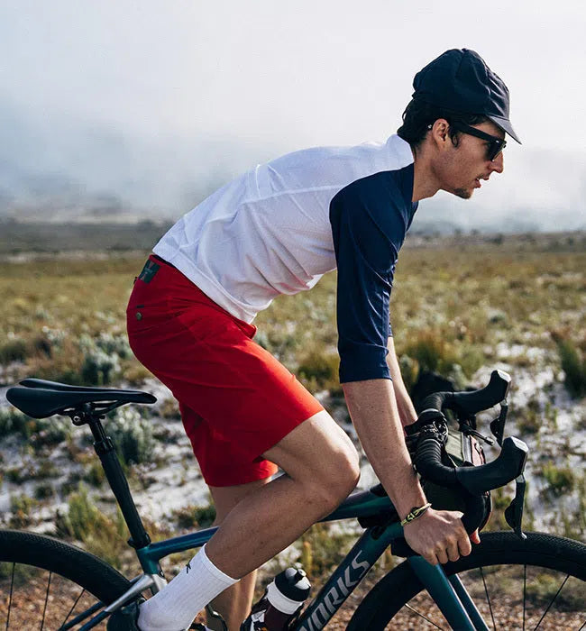 CAFE DU CYCLISTE Gravel Cycling Jersey Barbara - Navy/White-Jerseys-