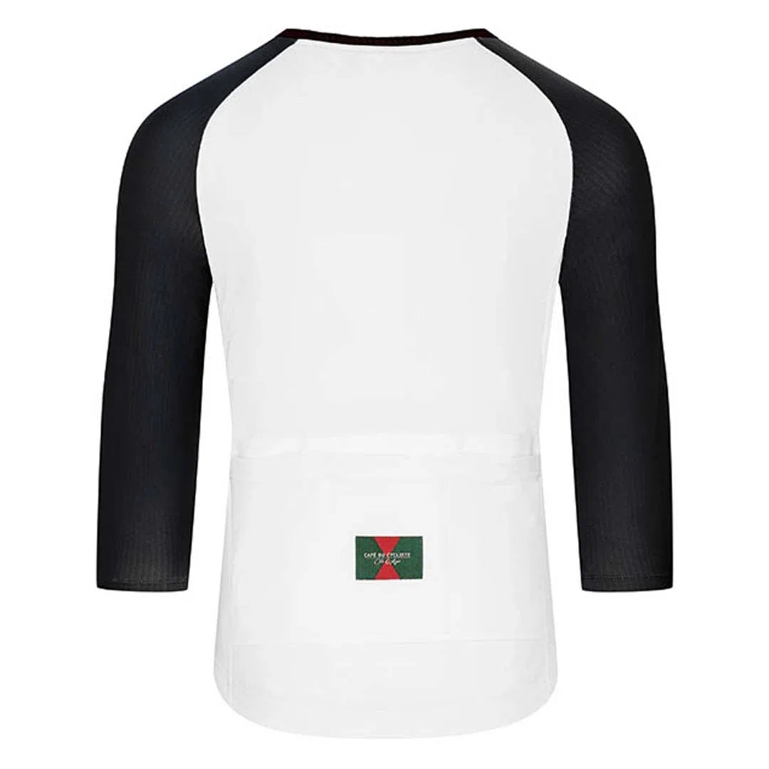 CAFE DU CYCLISTE Gravel Cycling Jersey Barbara - White/Black-Jerseys-