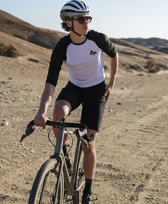 CAFE DU CYCLISTE Gravel Cycling Jersey Barbara - White/Black-Jerseys-