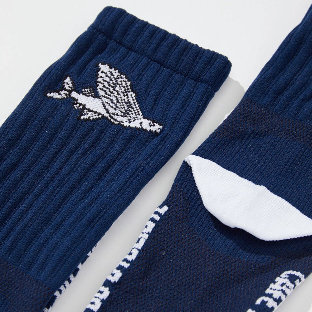 CAFE DU CYCLISTE Gravel Cycling Socks - Flying Fish Navy-Cycling Socks-