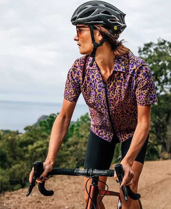 CAFE DU CYCLISTE Laureline Gravel Jersey - Leopard-Jerseys-