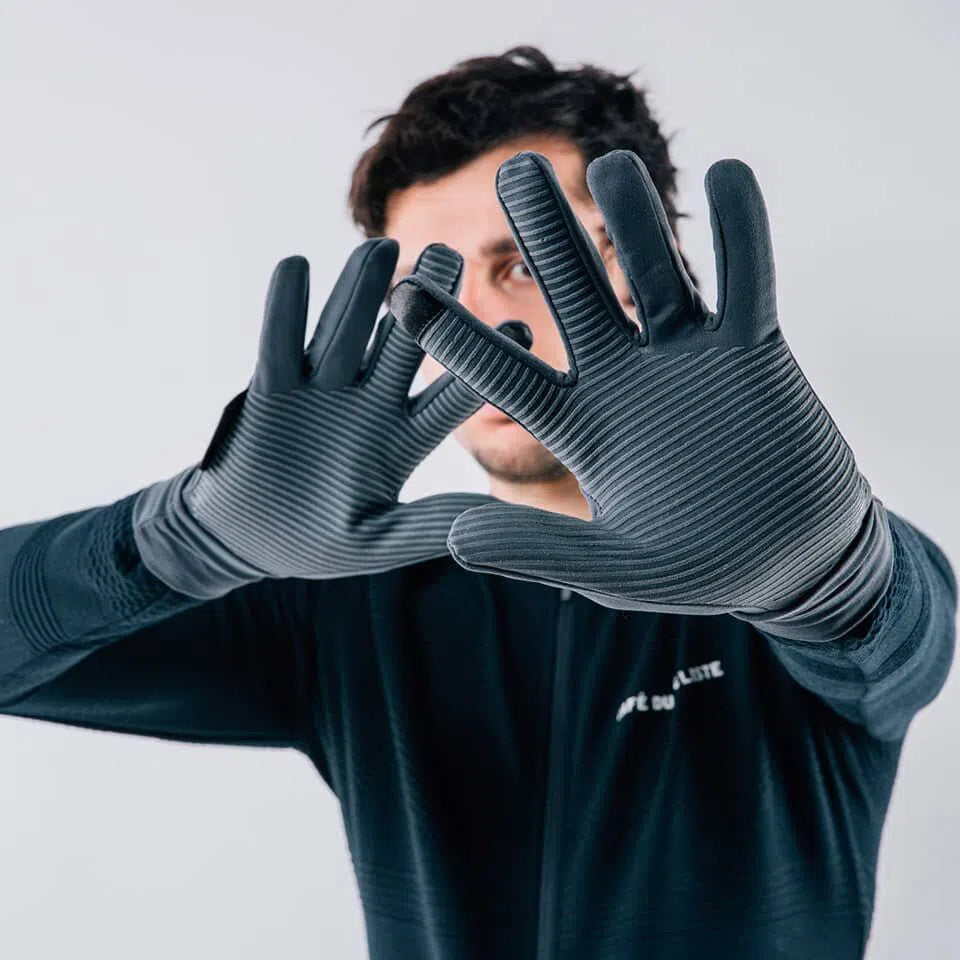 CAFE DU CYCLISTE Lightweight Cycling Gloves - Grey-Gloves-