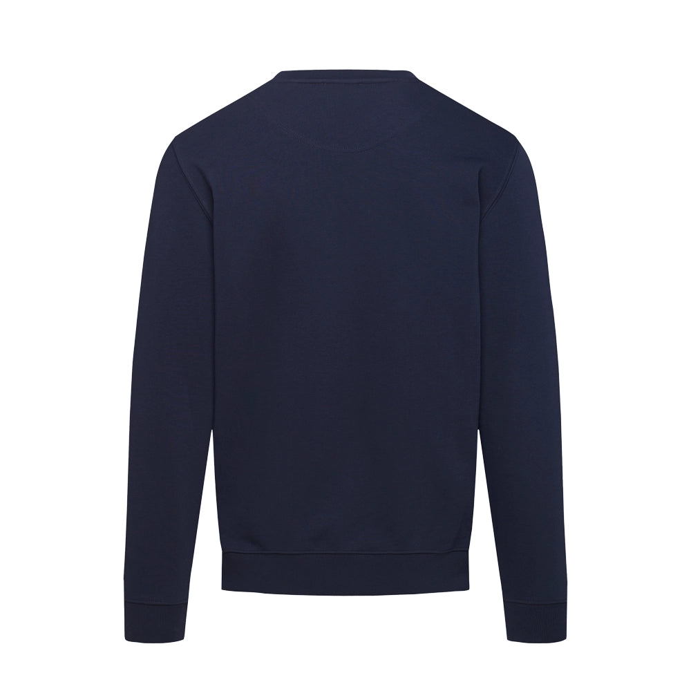 CAFE DU CYCLISTE Marlene Cotton Sweatshirt - Navy-Sweatshirts-