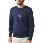 CAFE DU CYCLISTE Marlene Cotton Sweatshirt - Navy-Sweatshirts-3700955393703