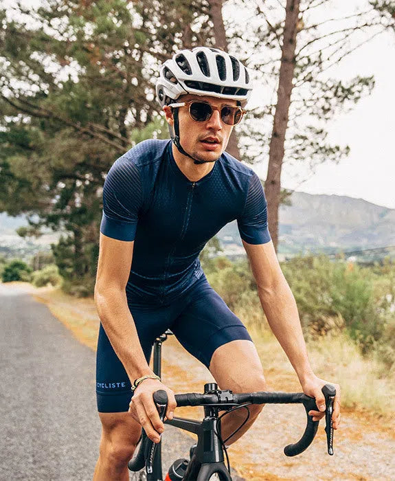 CAFE DU CYCLISTE Micheline Ultralight Cycling Jersey - Solid Navy-Jerseys-