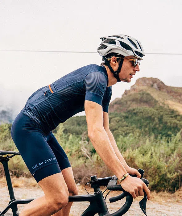 CAFE DU CYCLISTE Micheline Ultralight Cycling Jersey - Solid Navy-Jerseys-