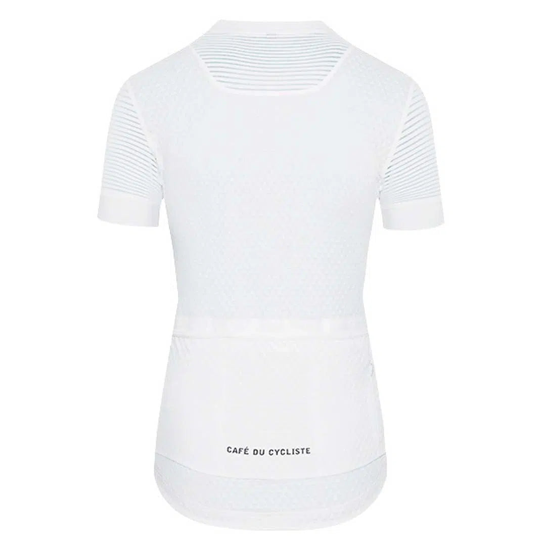 CAFE DU CYCLISTE Micheline Ultralight Cycling Women Jersey - White-Women Jerseys-