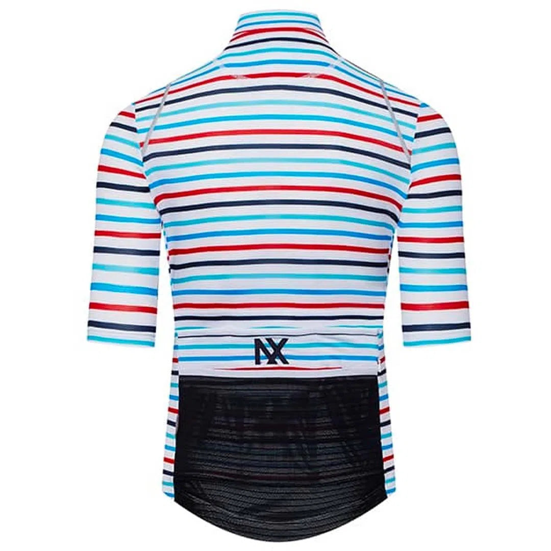 CAFE DU CYCLISTE Mona Jersey - Parasol Bleu Rouge-Jerseys-