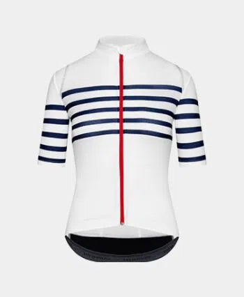 CAFE DU CYCLISTE Mona Women Cycling Jersey - White Classic-Women Jerseys-3700955353370