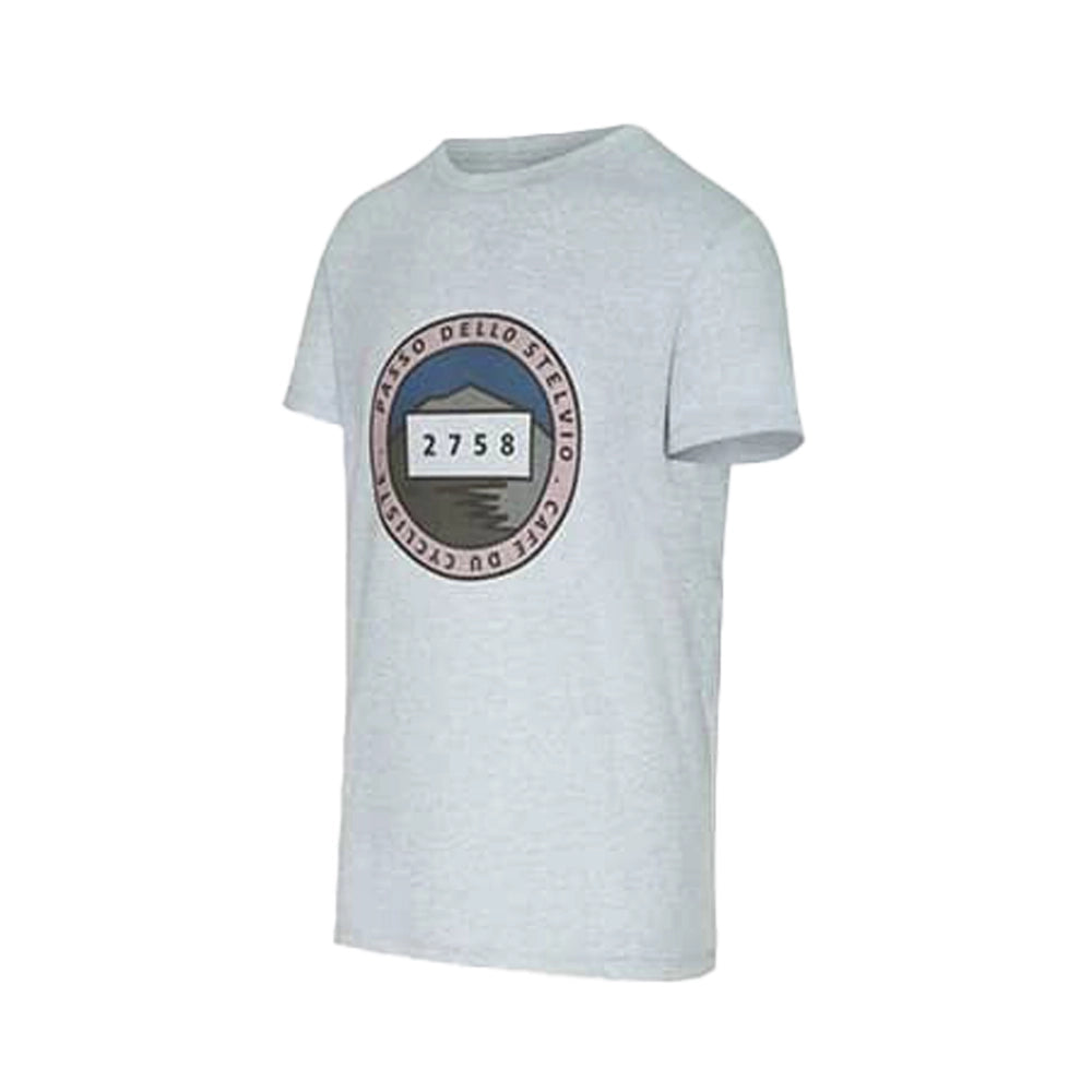 CAFE DU CYCLISTE TShirt Stelvio - Heather Ice Blue-T-Shirts-