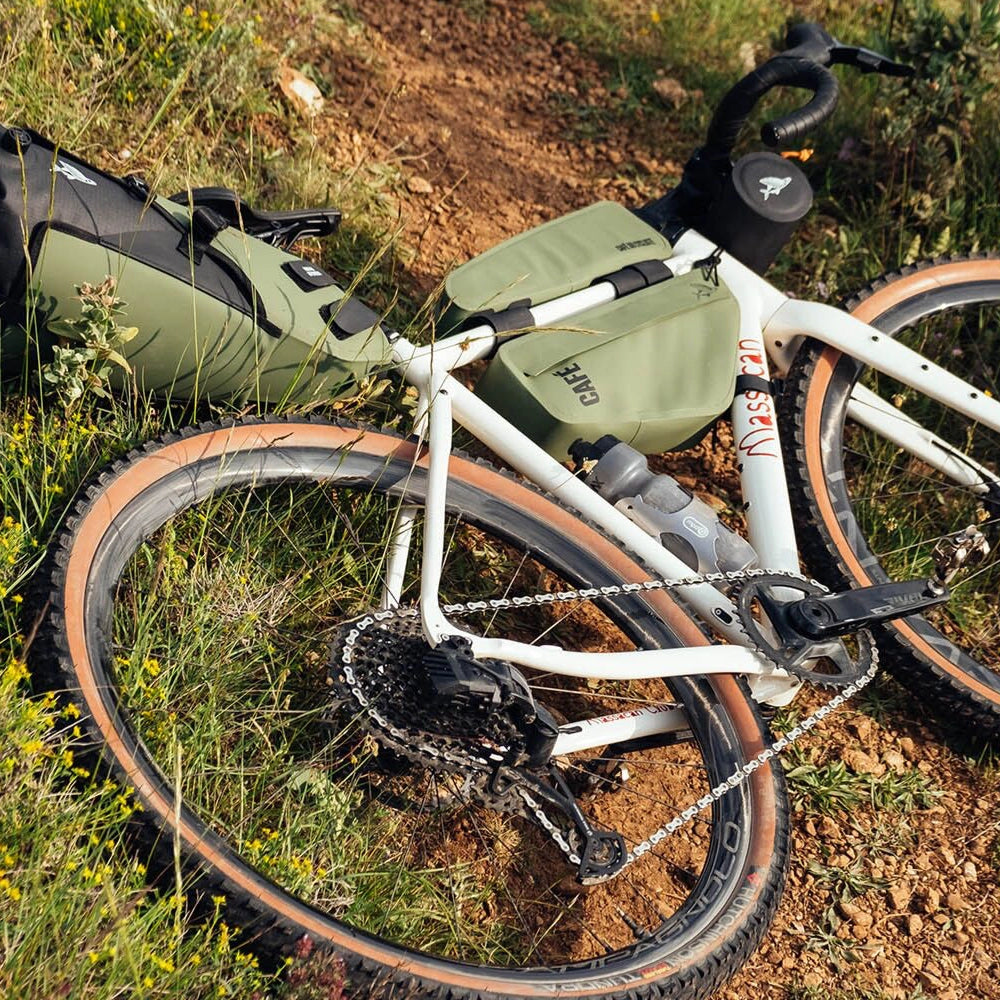 CAFE DU CYCLISTE Waterproof Frame Bag - Khaki-Frame Bags-3700955398135