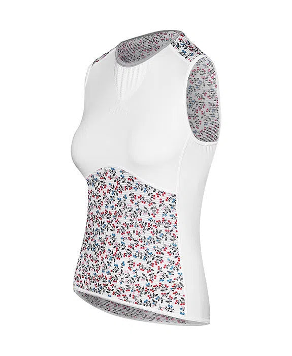 CAFE DU CYCLISTE Women Cecilia Sleeveless Mesh Baselayer - Groseille-Baselayers-