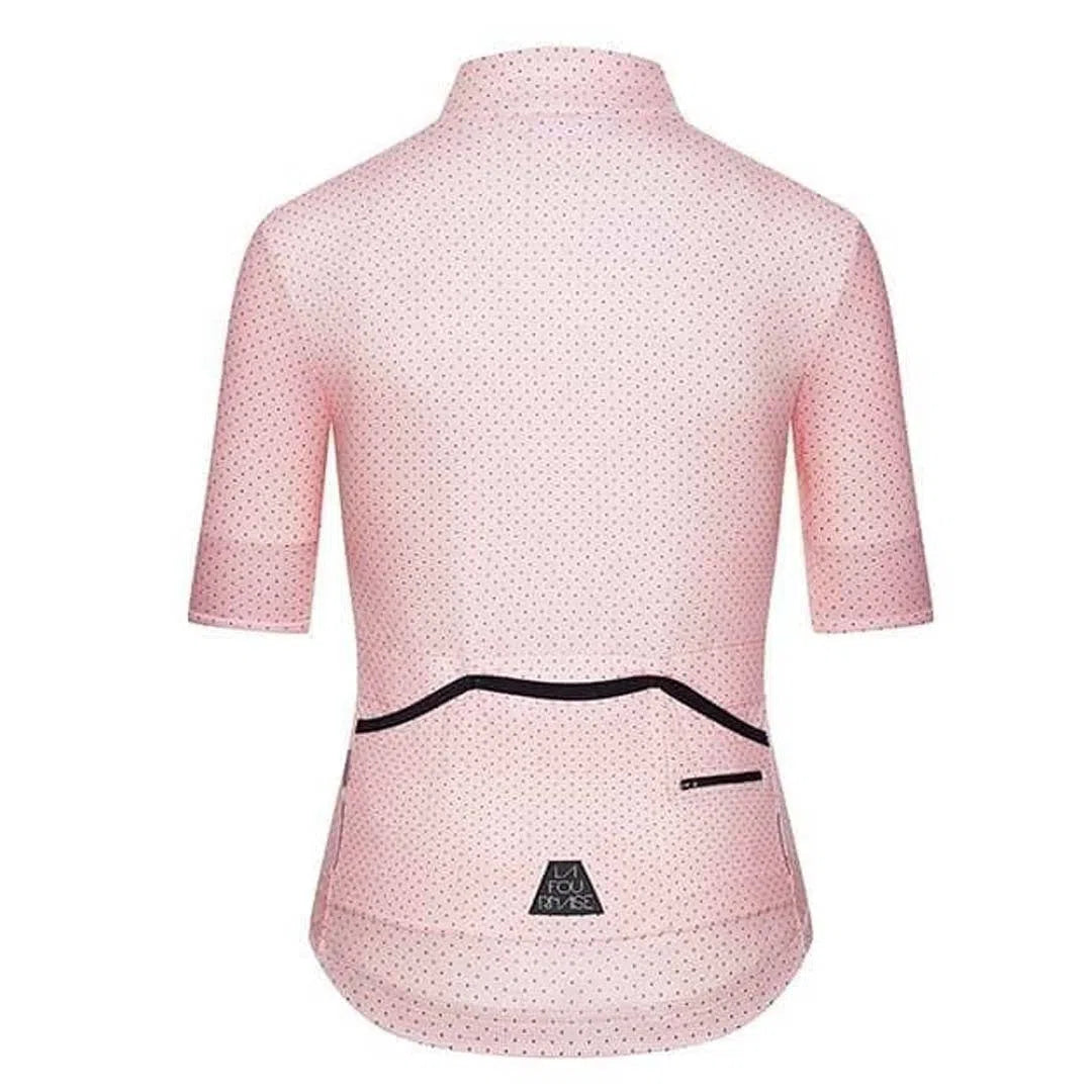 CAFE DU CYCLISTE Women Jersey Fleurette - Guimauve Pink-Women Jerseys-