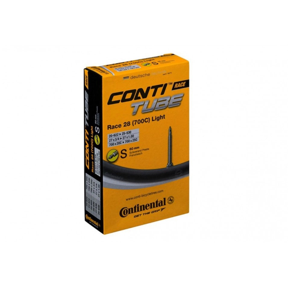 CONTINENTAL Inner Tube Race Light 28 700x20/25 Presta 60mm - Black