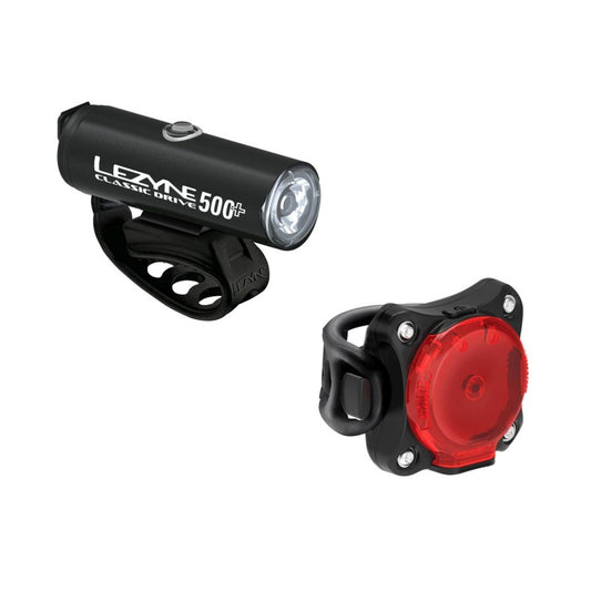 LEZYNE CLASSIC DRIVE 500+ / ZECTO DRIVE 200+ PAIR Light Pack - Black-Lights Kits-4710582552090