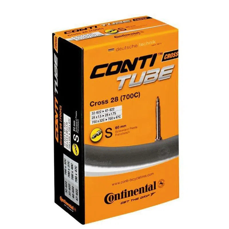 CONTINENTAL Inner Tube Cross 28 700x32/47 Presta 60mm - Black-Spare Tubes-4019238556889