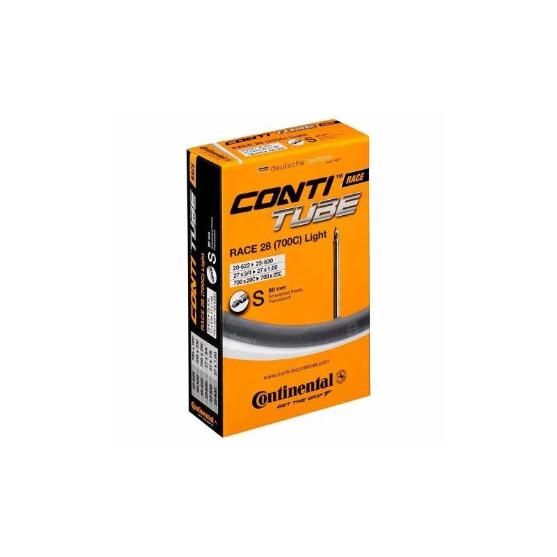 CONTINENTAL Inner Tube Race Light 28 700x20/25 Presta 80mm - Black-Spare Tubes-58367878