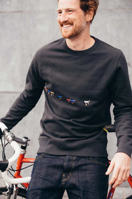 ERSTWHILE Sweatshirt Tête de la Course - Faded Black-Sweatshirts-