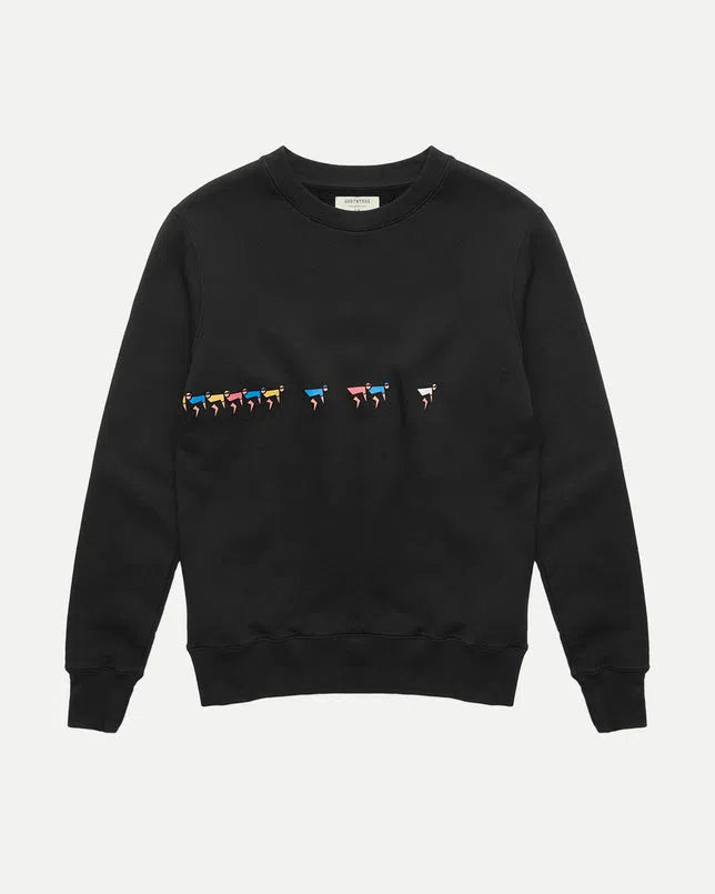 ERSTWHILE Sweatshirt Tête de la Course - Faded Black-Sweatshirts-7423406552578