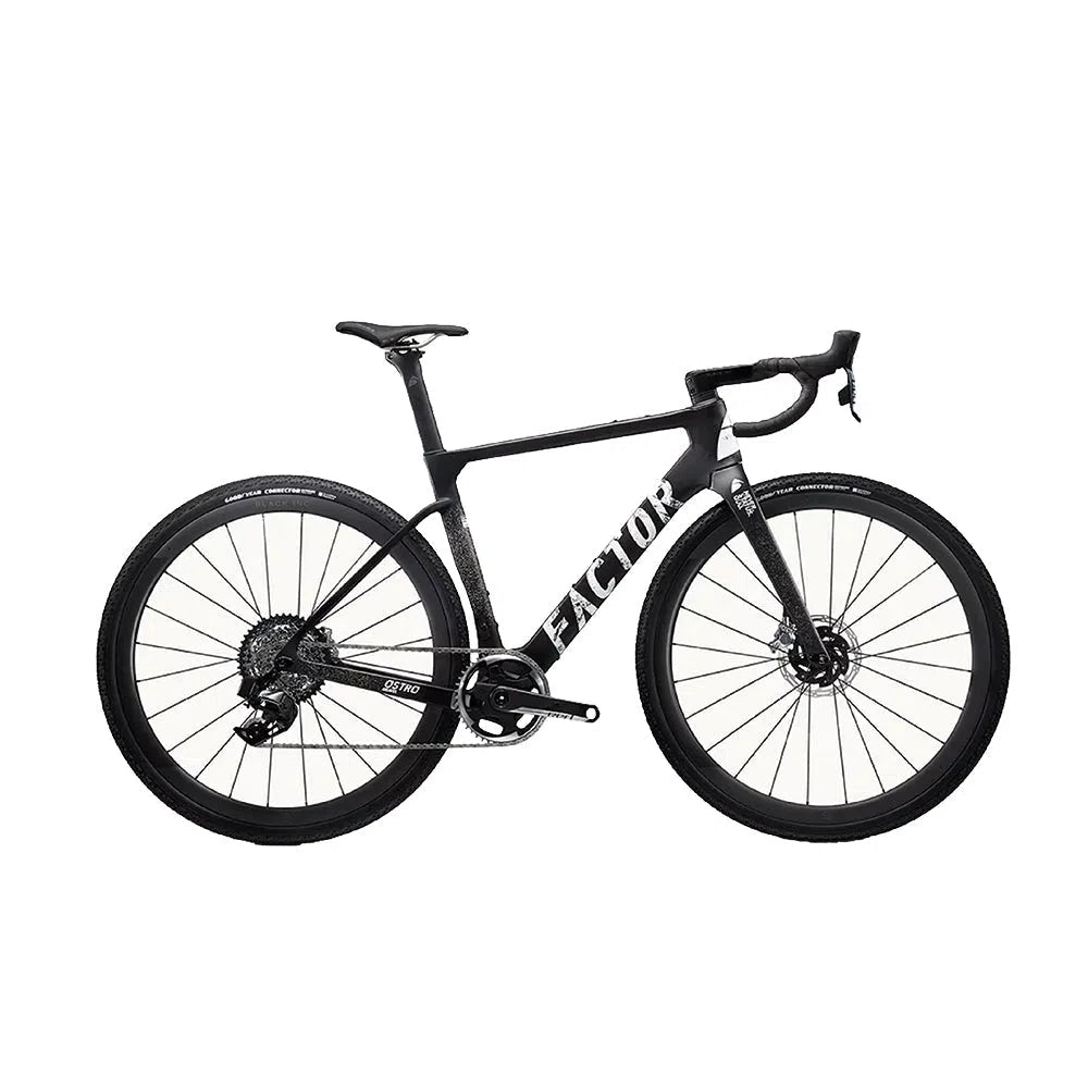 FACTOR OSTRO GRAVEL Disc Complete Bike Gravel Sram Force XPLR AXS - Black Grunge-Complete Road Bikes-