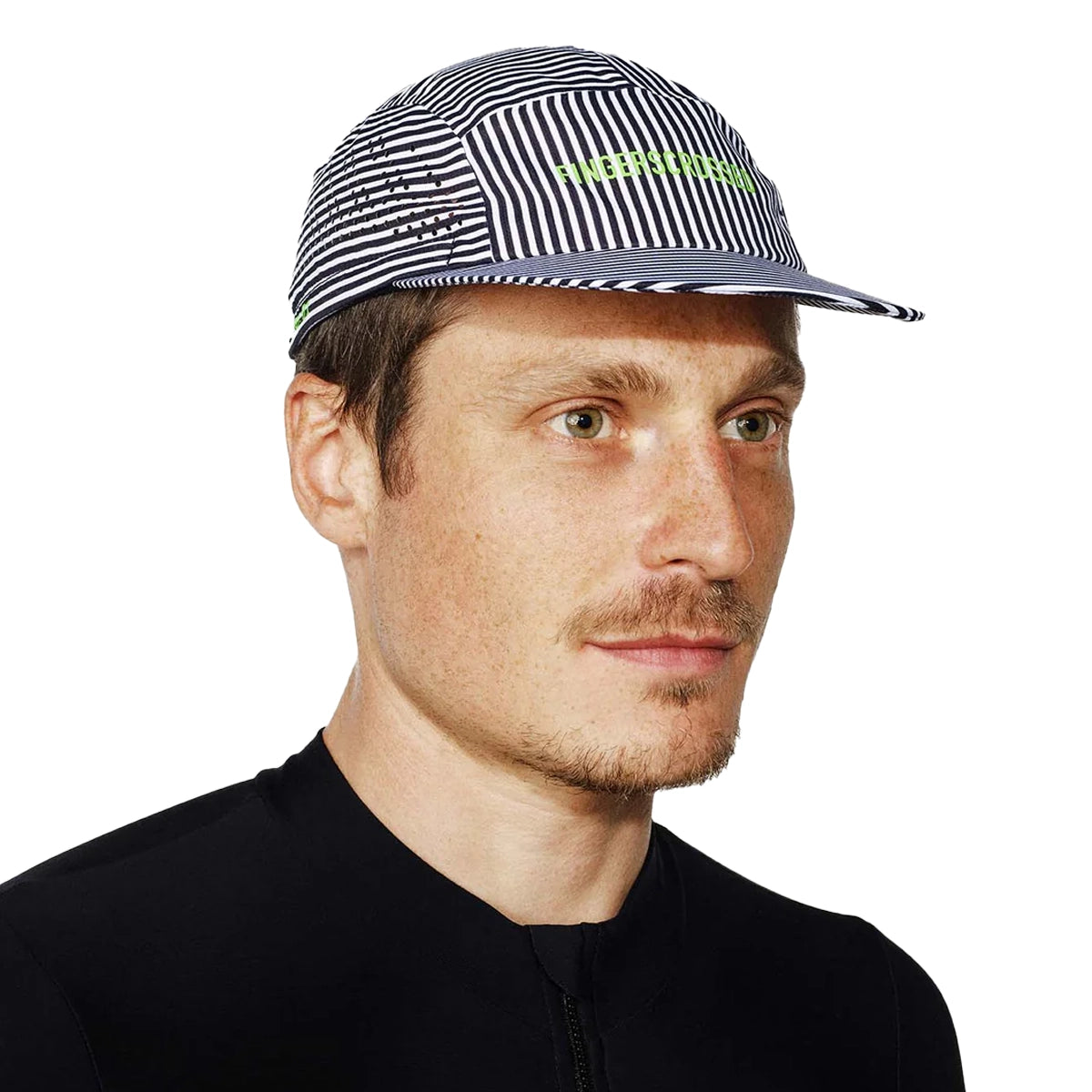 FINGERSCROSSED Cap Super Light - Stripes Black/White-Caps-4260685017137