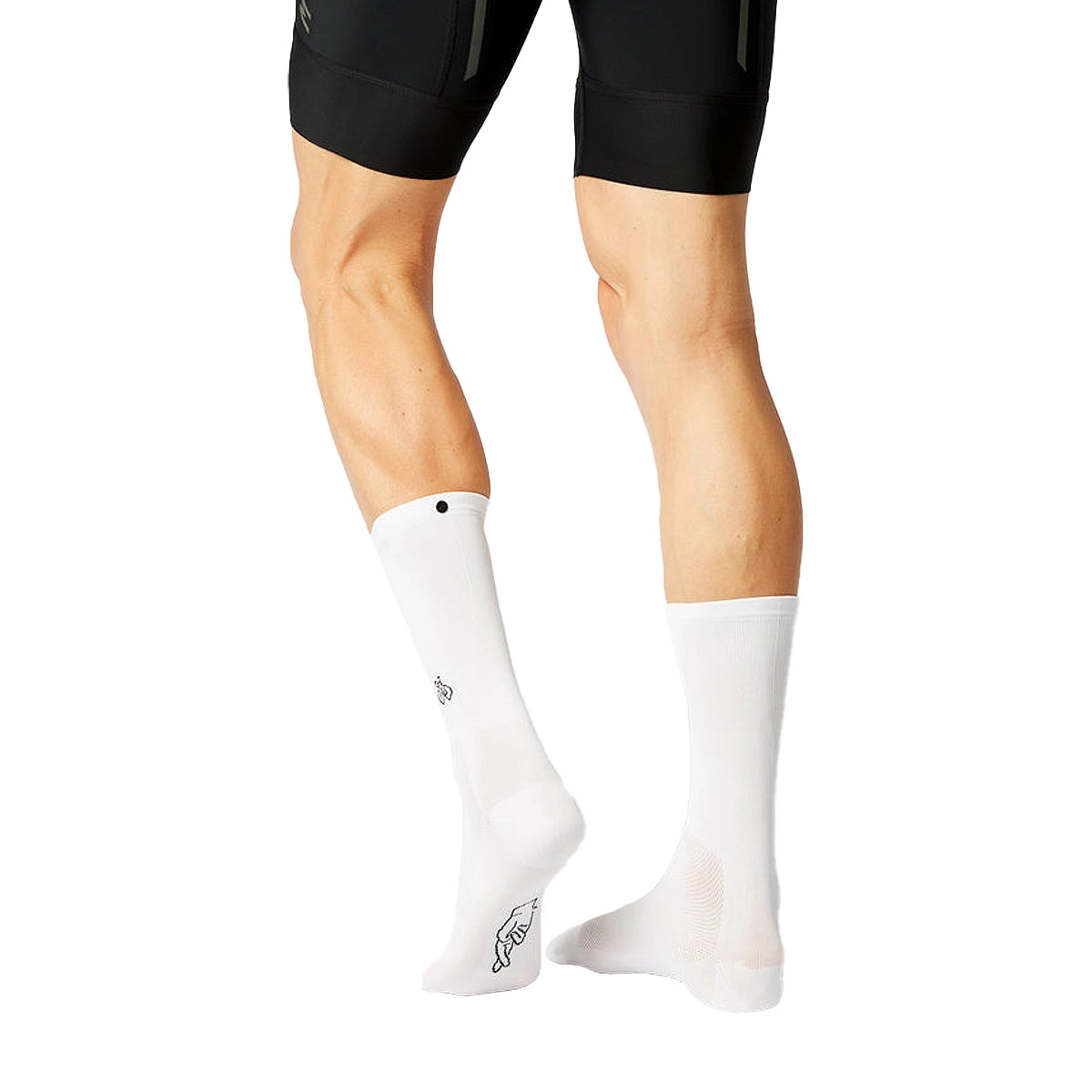 FINGERSCROSSED Classic Souvenir Bicycle Socks - White