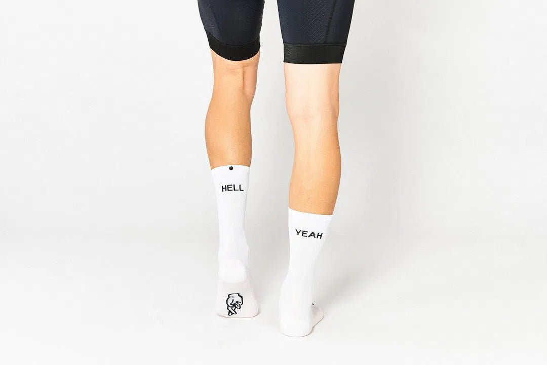 FINGERSCROSSED Socks Hell Yeah 1.0 - White-Cycling Socks-