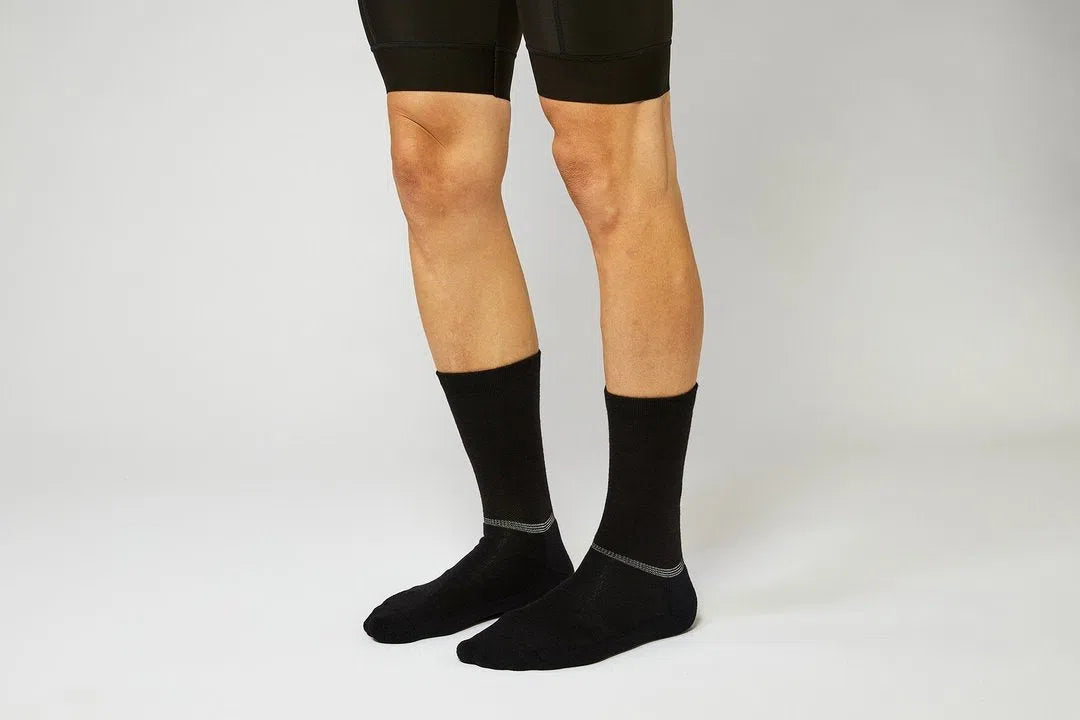 FINGERSCROSSED Socks Merino - Black-Winter Cycling Socks-