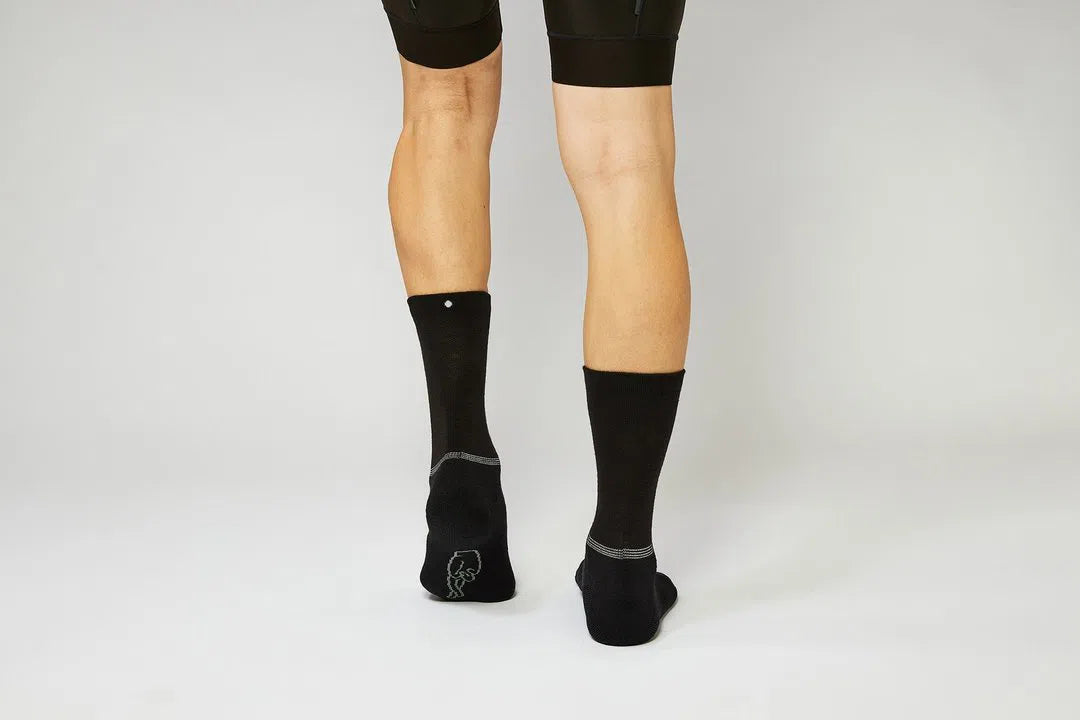 FINGERSCROSSED Socks Merino - Black-Winter Cycling Socks-