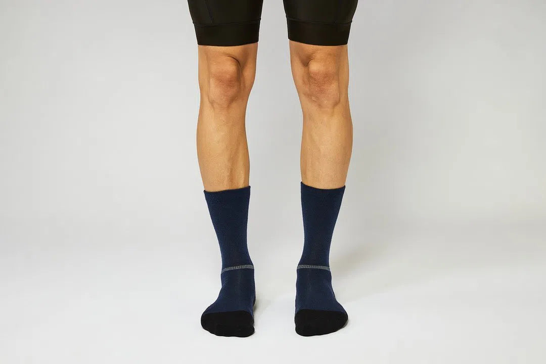 FINGERSCROSSED Socks Merino - Navy-Winter Cycling Socks-