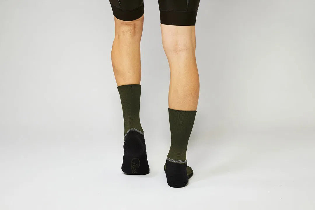 FINGERSCROSSED Socks Merino - Olive-Winter Cycling Socks-