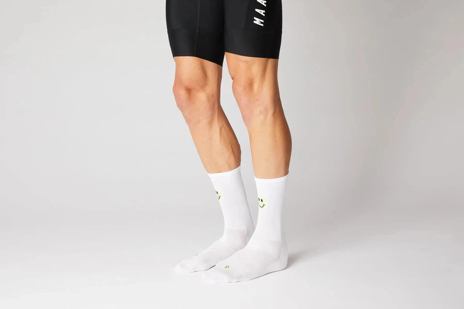 FINGERSCROSSED Socks Smiley - White/Neon-Cycling Socks-