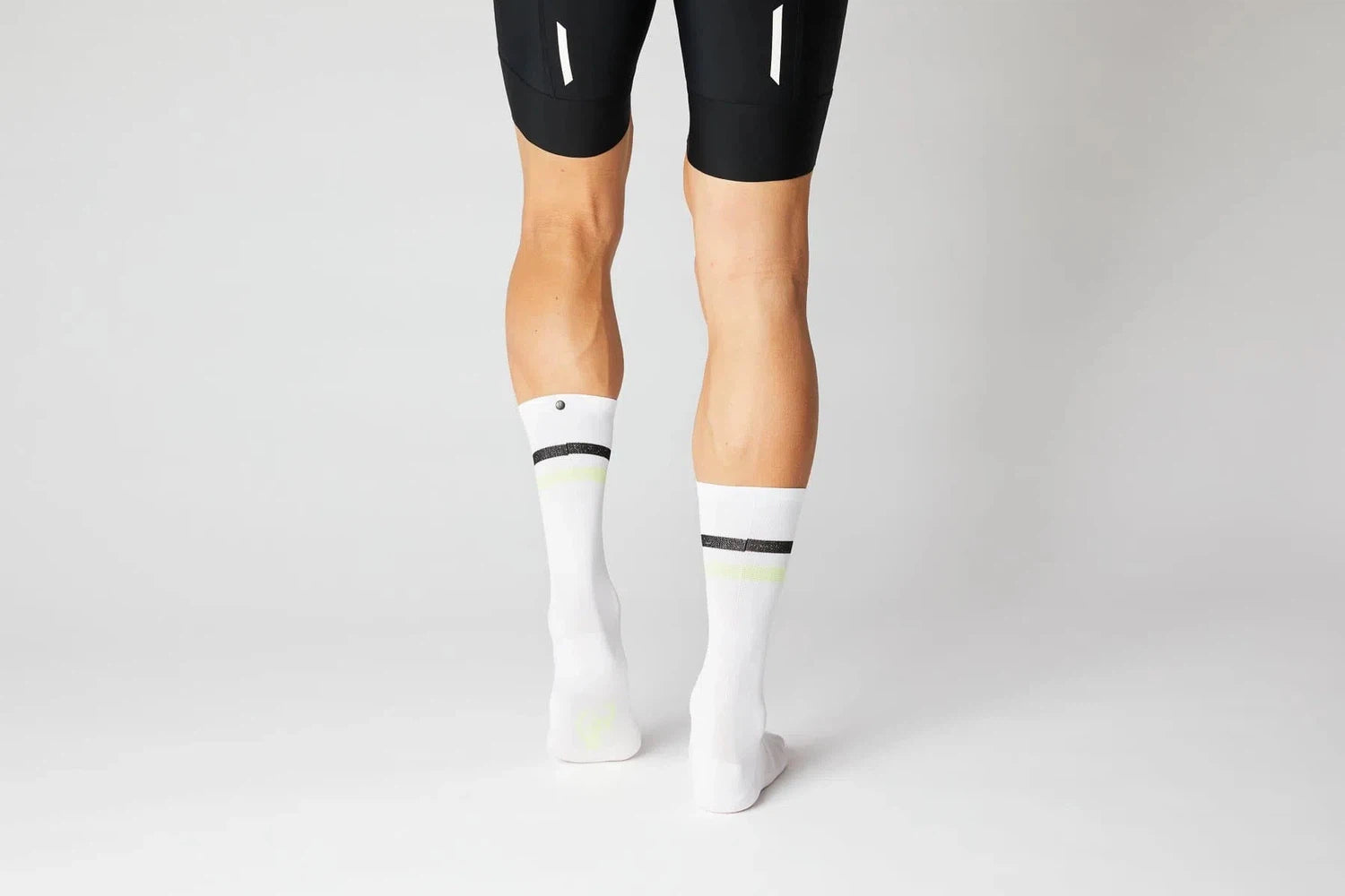 FINGERSCROSSED Socks Stripes - White/Black/Neon-Cycling Socks-