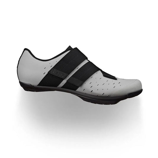 FIZIK Gravel MTB Cycling Shoes X4 Terra Powerstrap - Light Grey/Black-Gravel Cycling Shoes-