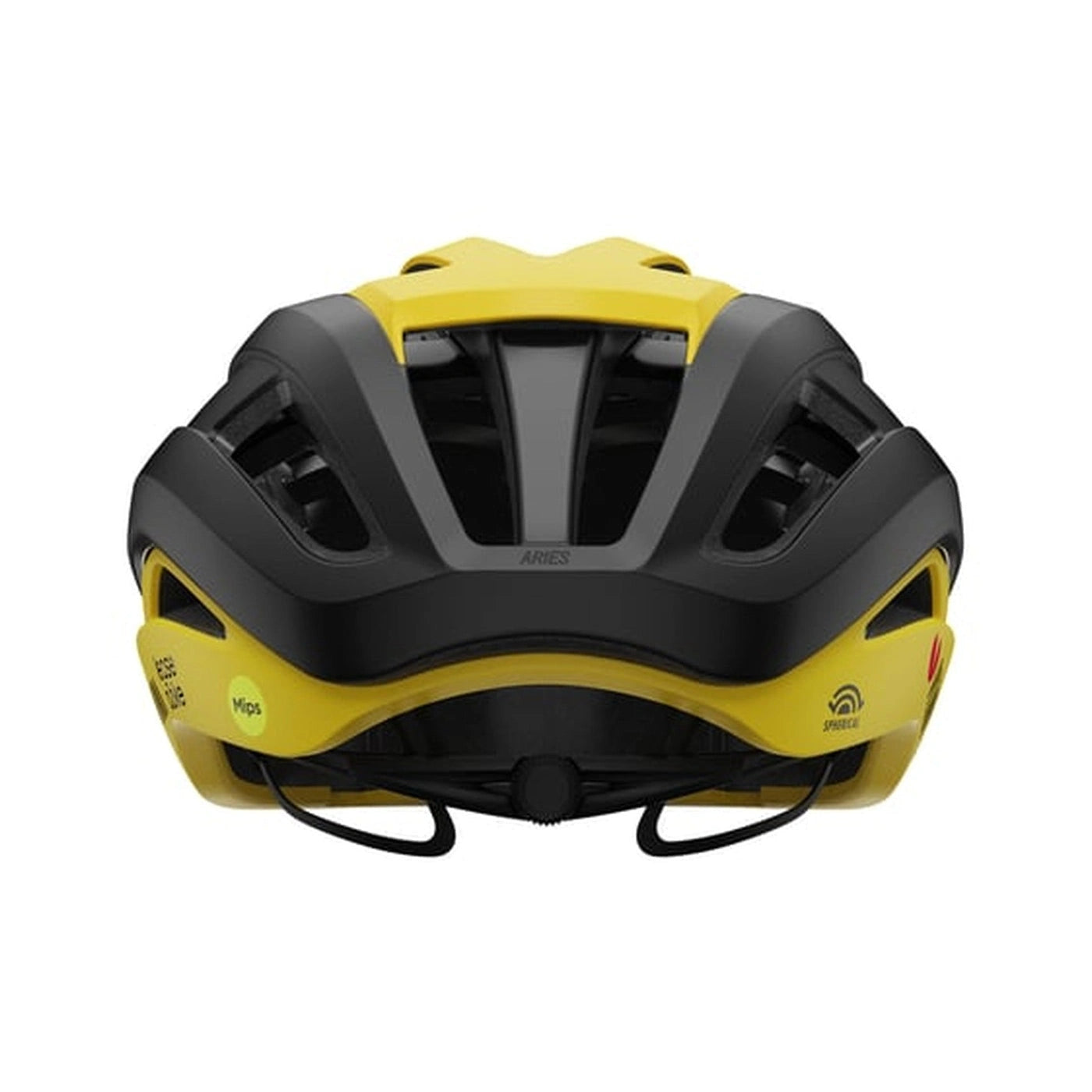 GIRO Aries Spherical Cycling Helmet - Black Yellow Matt