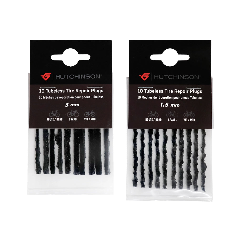 HUTCHINSON 10 Tubeless Tire Repair Plugs - Black-Gravel Tyres-