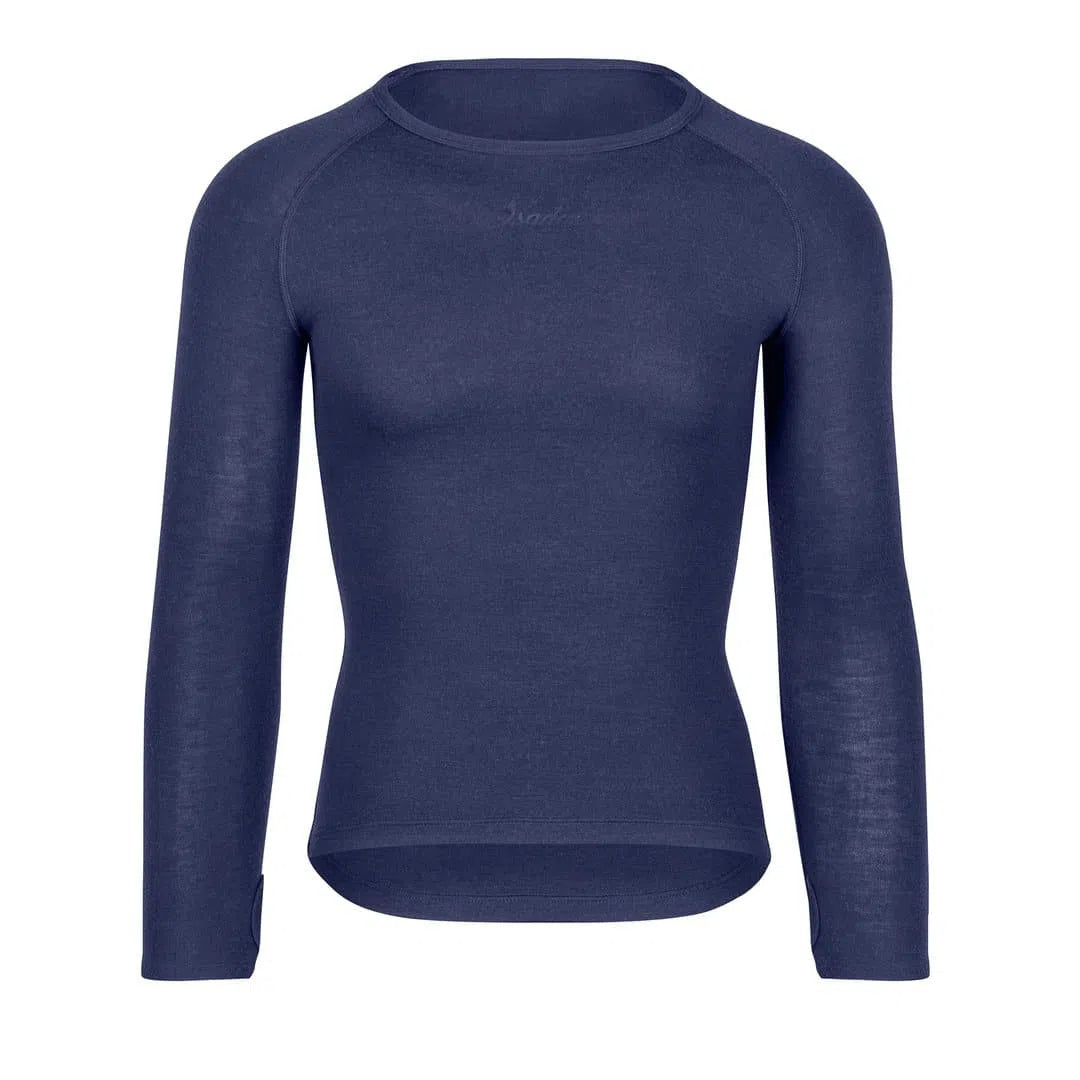 ISADORE Merino Long Sleeve Baselayer - Maritime Blue-Baselayers-8586017379657