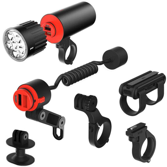 KNOG PWR MOUNTAIN FRONT LIGHT + KIT 2000 LUMENS - White/Red-Lights Kits-9328389028486