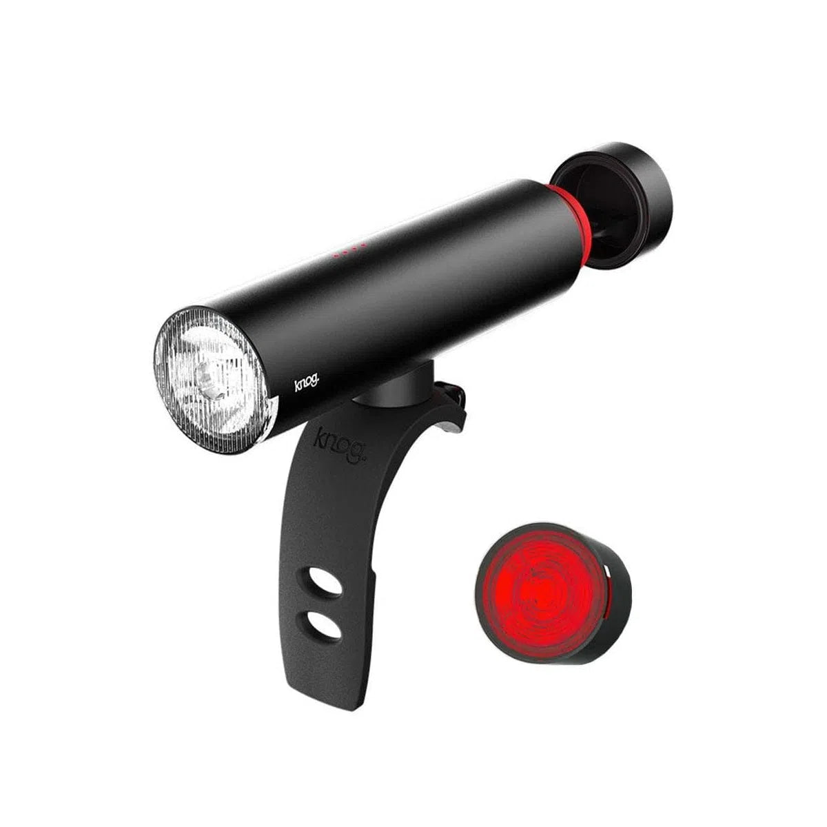 KNOG PWR RIDER DUO 450 + 12 LUMENS Front Light / Rear Light - Black-Lights Kits-9328389028394