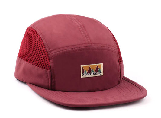 LASER Montseny Camper Tech Hat Cap - Burgundy-Caps-12800902