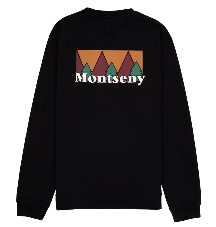 LASER Montseny Crewneck Sweatshirt - Black-Sweatshirts-