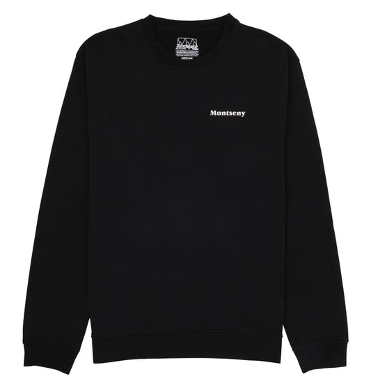 LASER Montseny Crewneck Sweatshirt - Black-Sweatshirts-24890502